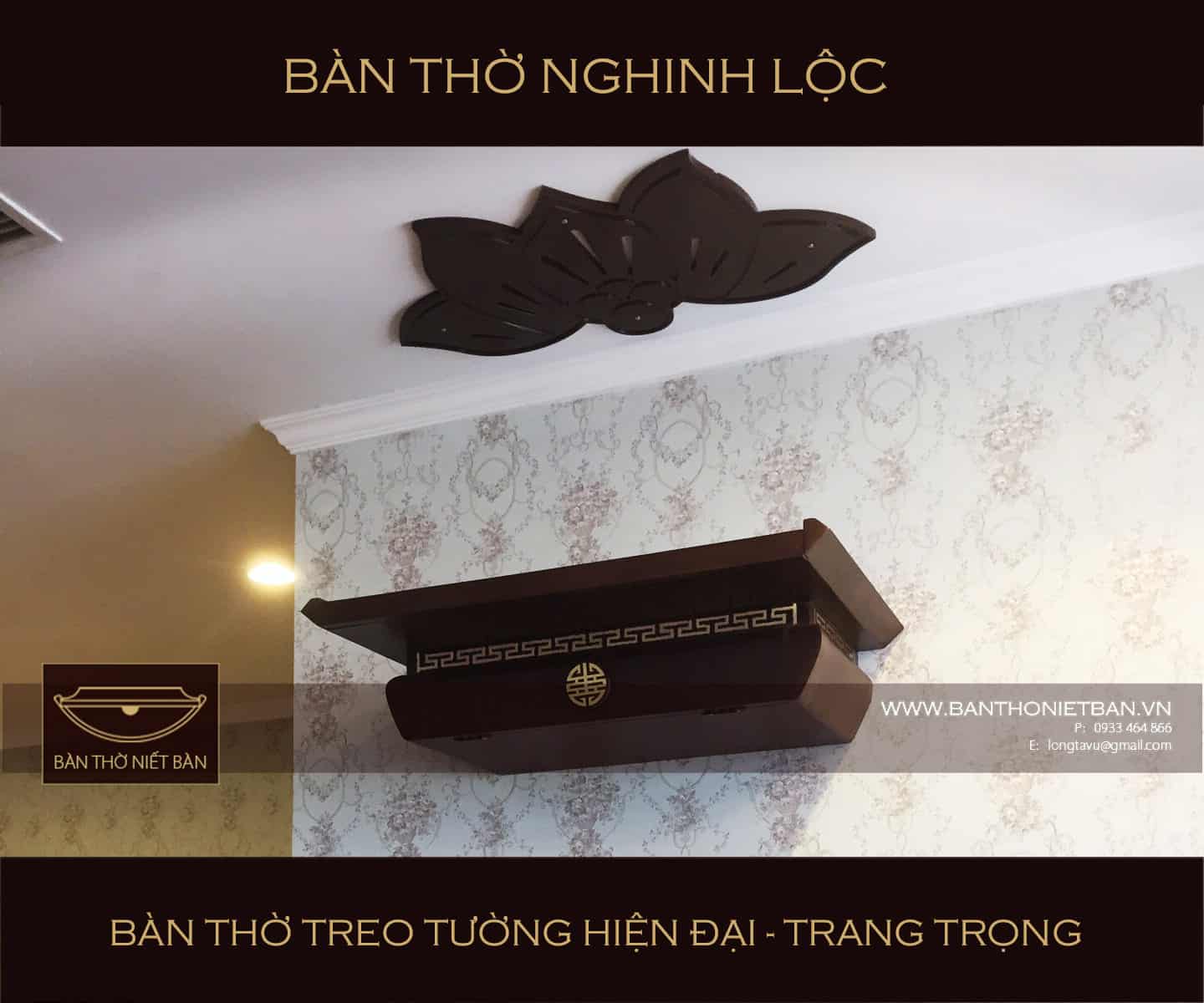 Bàn thờ treo tường hiện đại