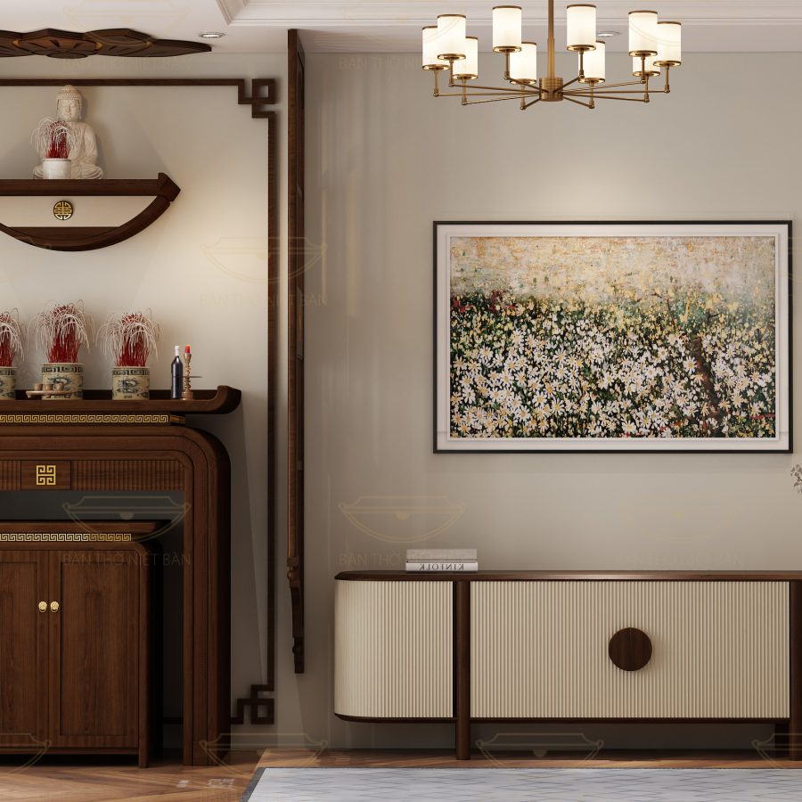 Bộ bàn thờ phật và gia tiên