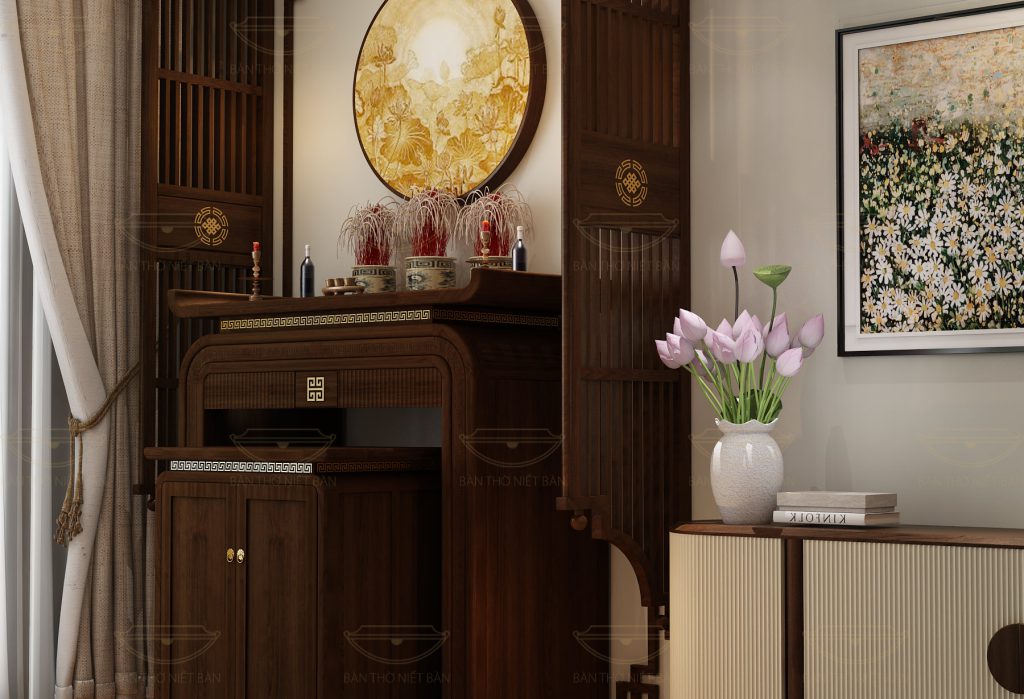 Bàn Thờ đứng Kèm Tủ Nhỏ