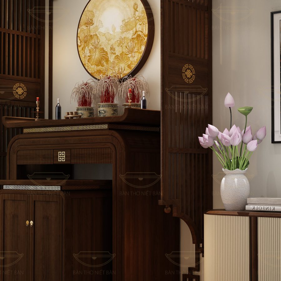 Bàn Thờ đứng Kèm Tủ Nhỏ